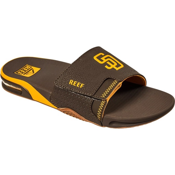 Reef Mens Sandals Fanning Slide X MLB Padres - Picture 1 of 2
